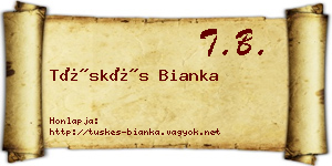 Tüskés Bianka névjegykártya
