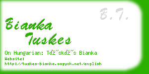 bianka tuskes business card